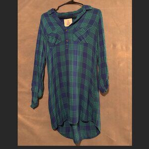 Blue/green Flannel Dress